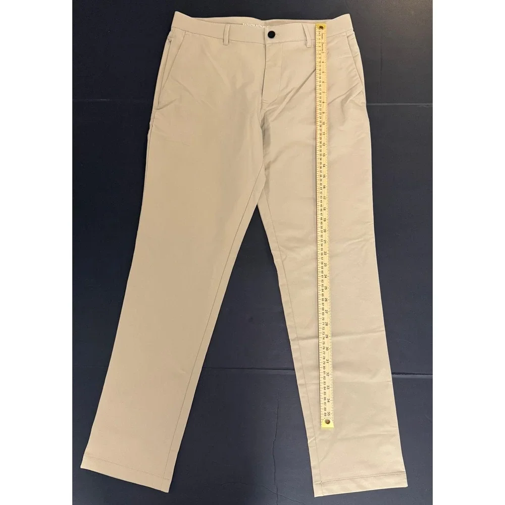 Banana Republic Mens Core Temp Performance Chino Pants Khaki Tan Size 32